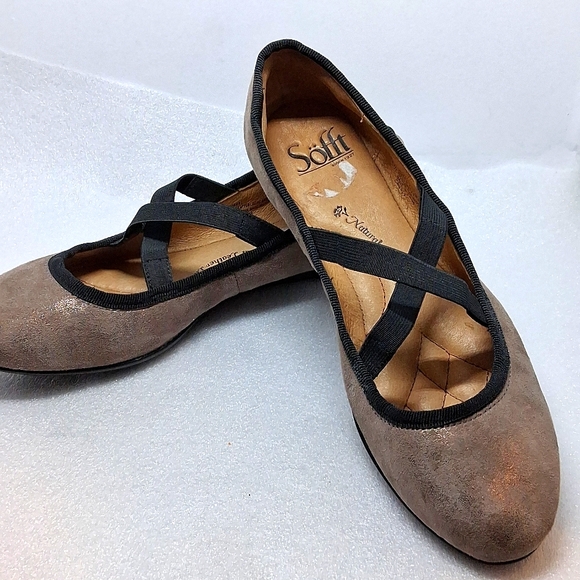 Sofft Barris Shimmer Bronze Ballerina Flats Size 7 - Picture 1 of 7